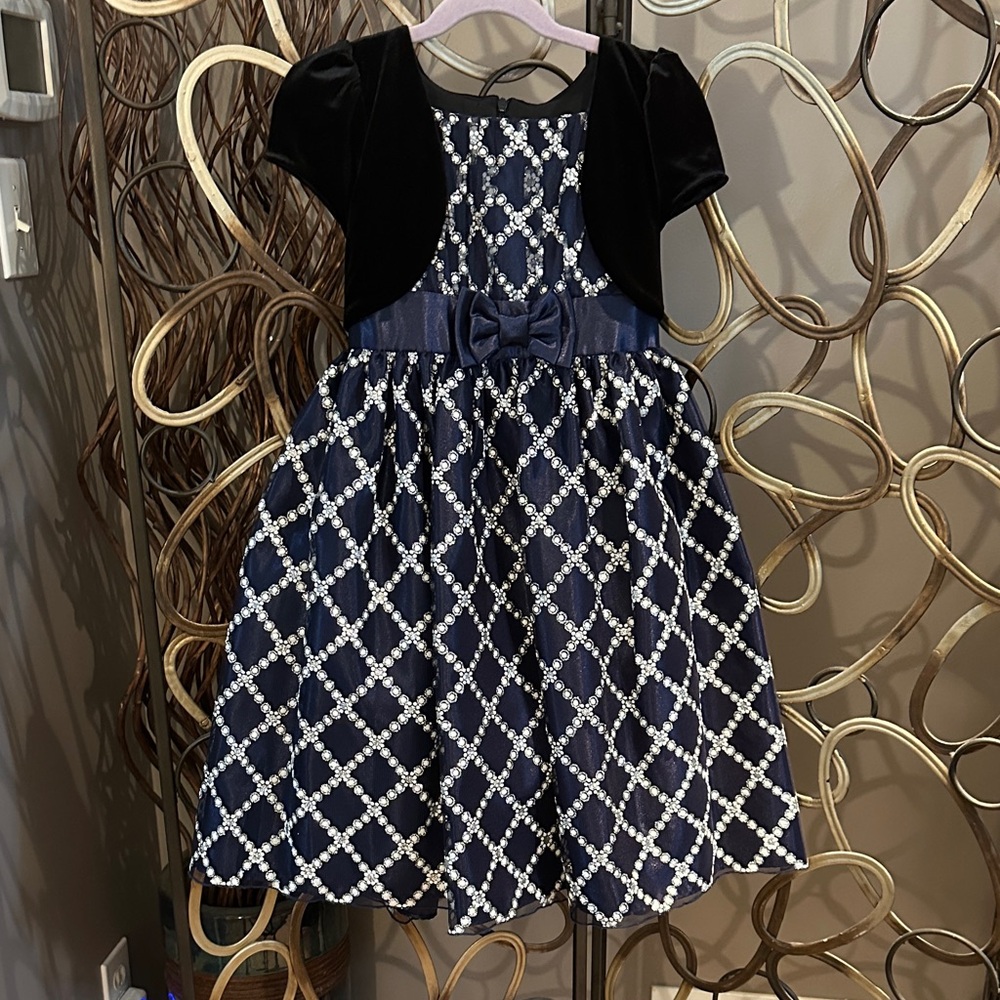 Love Kids Dress in Navy and White